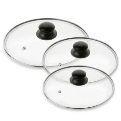 KAIA HOME Komplet 3 pokrywek szklanych 20, 24, 28 cm