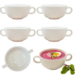 KAIA HOME Komplet 6x Bulionówka z uszami 250 ml