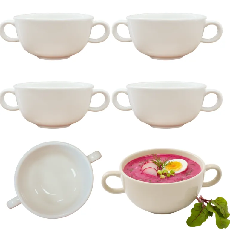 KAIA HOME Komplet 6x Bulionówka z uszami 250 ml