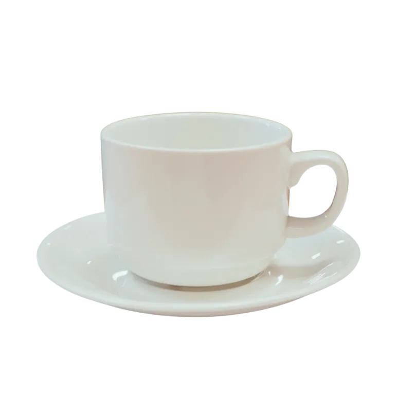 KAIA HOME Komplet 6x Filiżanka 200 ml ze spodkiem 14 cm