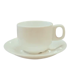 KAIA HOME Komplet 6x Filiżanka 220 ml ze spodkiem 14,5 cm