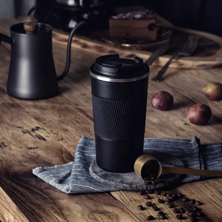 KAIA HOME | Komplet 2x Kubek termiczny 510 ml + 380 ml / czarne