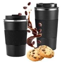 KAIA HOME | Komplet 2x Kubek termiczny 510 ml + 380 ml / czarne