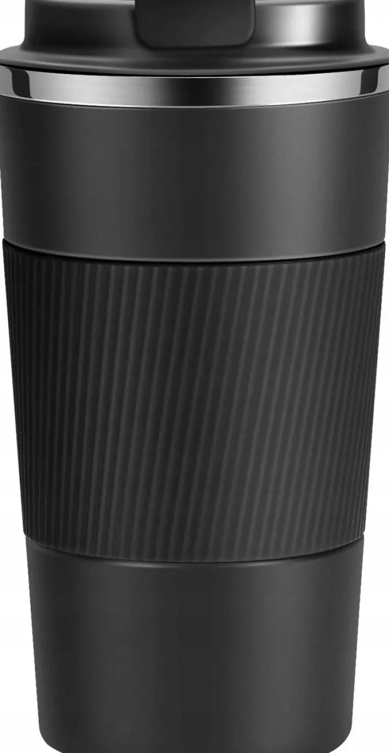 KAIA HOME | Kubek termiczny 510 ml antypoślizgowy / czarny