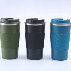 KAIA HOME | Kubek termiczny 510 ml antypoślizgowy / czarny