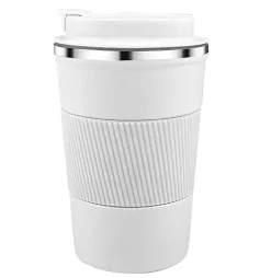 KAIA HOME | Kubek termiczny 380 ml antypoślizgowy / biały