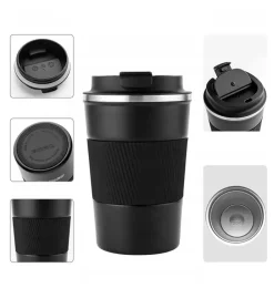 KAIA HOME | Kubek termiczny 380 ml antypoślizgowy / biały