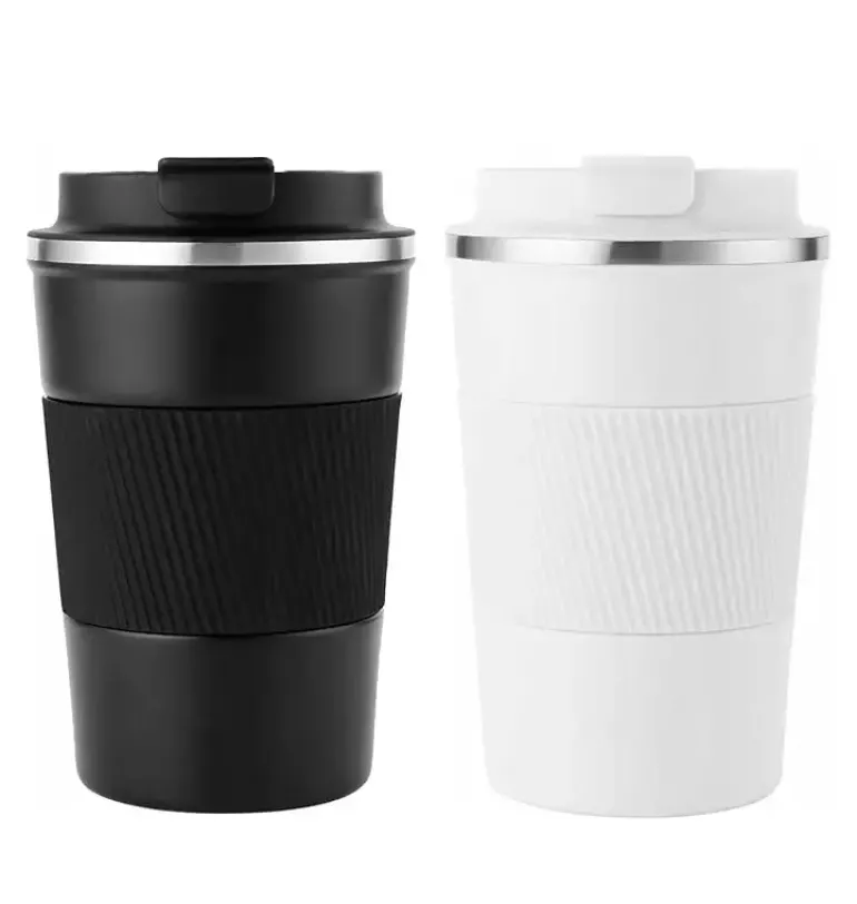 KAIA HOME | Kubek termiczny 380 ml antypoślizgowy / czarny