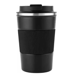 KAIA HOME | Kubek termiczny 380 ml antypoślizgowy / czarny