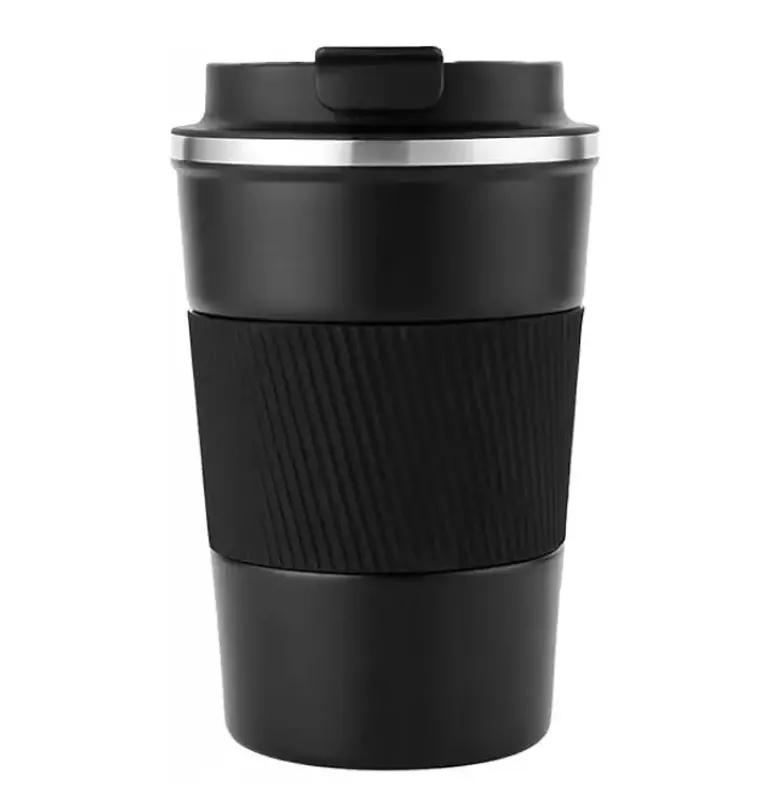 KAIA HOME | Kubek termiczny 380 ml antypoślizgowy / czarny