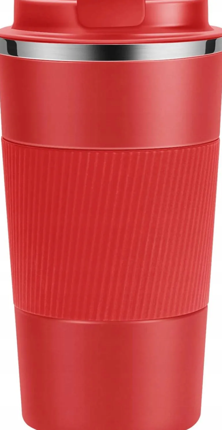 KAIA HOME | Kubek termiczny 510 ml antypoślizgowy / czerwony