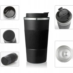 KAIA HOME | Kubek termiczny 510 ml antypoślizgowy / czerwony