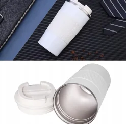 KAIA HOME | Kubek termiczny 510 ml antypoślizgowy / biały