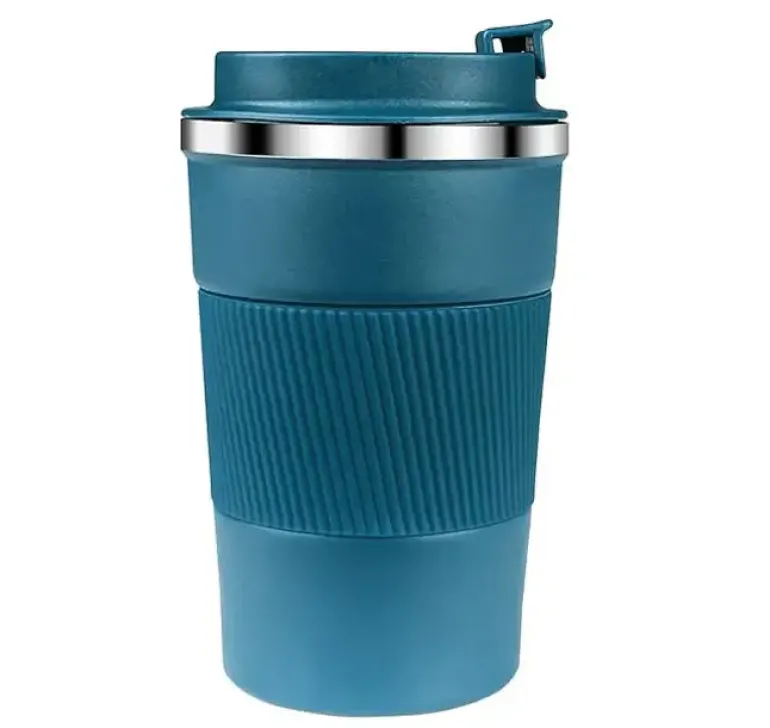 KAIA HOME | Kubek termiczny 380 ml antypoślizgowy / niebieski
