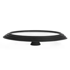 KAIA HOME Pokrywka uniwersalna 18/20/22 cm | szkło | silikonowy rant i uchwyt
