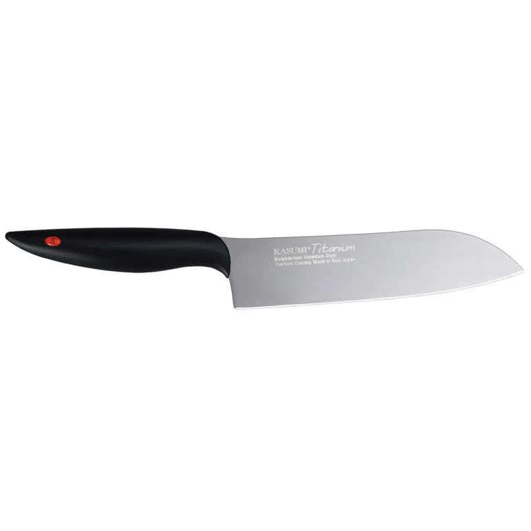 KASUMI TITANIUM Japoński nóż santoku 18 cm / stal wysokowęglowa