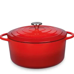 Küchenprofi garnek do zapiekania 5,3l / emaliowane żeliwo / 26 cm / czerwony
