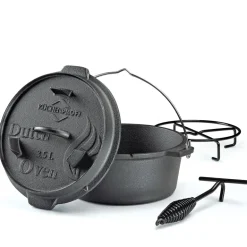 Küchenprofi Garnek żeliwny z akcesoriami do używania na grillu i nad ogniskiem / 3,5 l