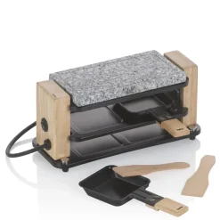 KELA | Bedretto | raclette/grill stołowy, dla 2 os., granit/stal/drewno, 27 x 11 x 13 cm