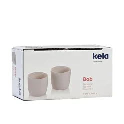 KELA BOB Kieliszki do jajek 2 szt. / beżowe / porcelana / FreeForm