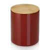 KELA | Cady | pojemnik kuchenny, ceramika/bambus, 1,7 l, śred. 14 x 17,5 cm, czerwony