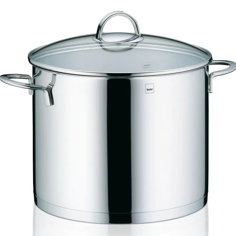 KELA CAILIN Stalowy garnek 9 l z pokrywką ⌀ 24 cm / indukcja