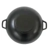 KELA CALIDO Wok ⌀ 36 cm ze szklaną pokrywą 4 l / żeliwo emaliowane / czarny