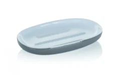 KELA Ceramiczna mydelniczka 13,5 x 8,5 cm, szara ISABELLA / FreeForm