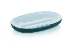 KELA Ceramiczna mydelniczka 13,5 x 8,5 cm, ciemnozielona ISABELLA / FreeForm