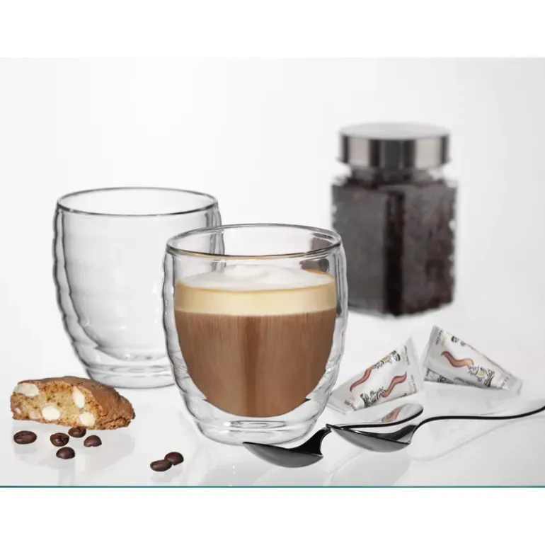 KELA | Cesena | 2 szklanki do cappuccino o podwójnych ściankach, śred. 8 x 8,5 cm, 0,2 l