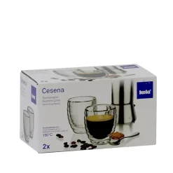 KELA | Cesena | 2 szklanki do espresso o podwójnych ściankach, śred. 6 x 6,5 cm, 0,08 l