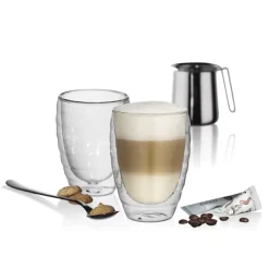 KELA | Cesena | 2 szklanki do latte macchiato o podwójnych ściankach, śred. 8,5 x 12 cm, 0,3 l