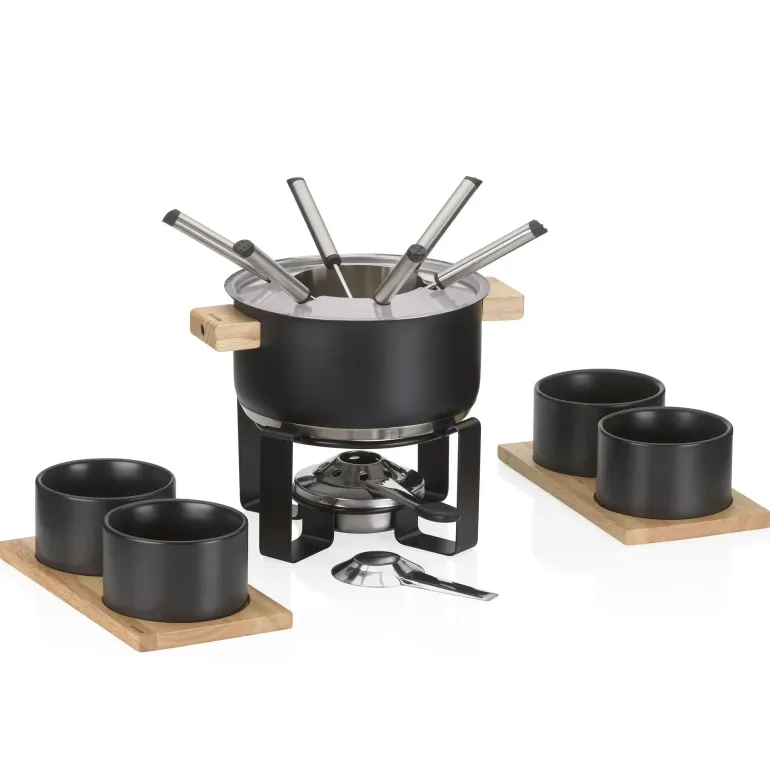 KELA | Gunten | zestaw do fondue dla 6 os., 16 el., 1,6 l, śred. 18 x 19 cm