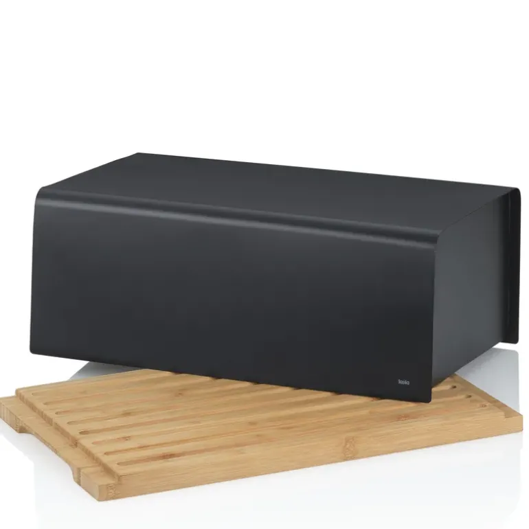 KELA | Kiril | chlebak, metal/bambus, 38 x 23 x 16 cm