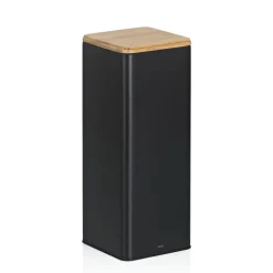 KELA | Kiril | pojemnik kuchenny, metal/bambus, 3,0 l, 11,5 x 11,5 x 28,5 cm