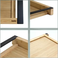KELA | Kiril | taca do serwowania, bambus/metal, 43 x 27 x 4 cm