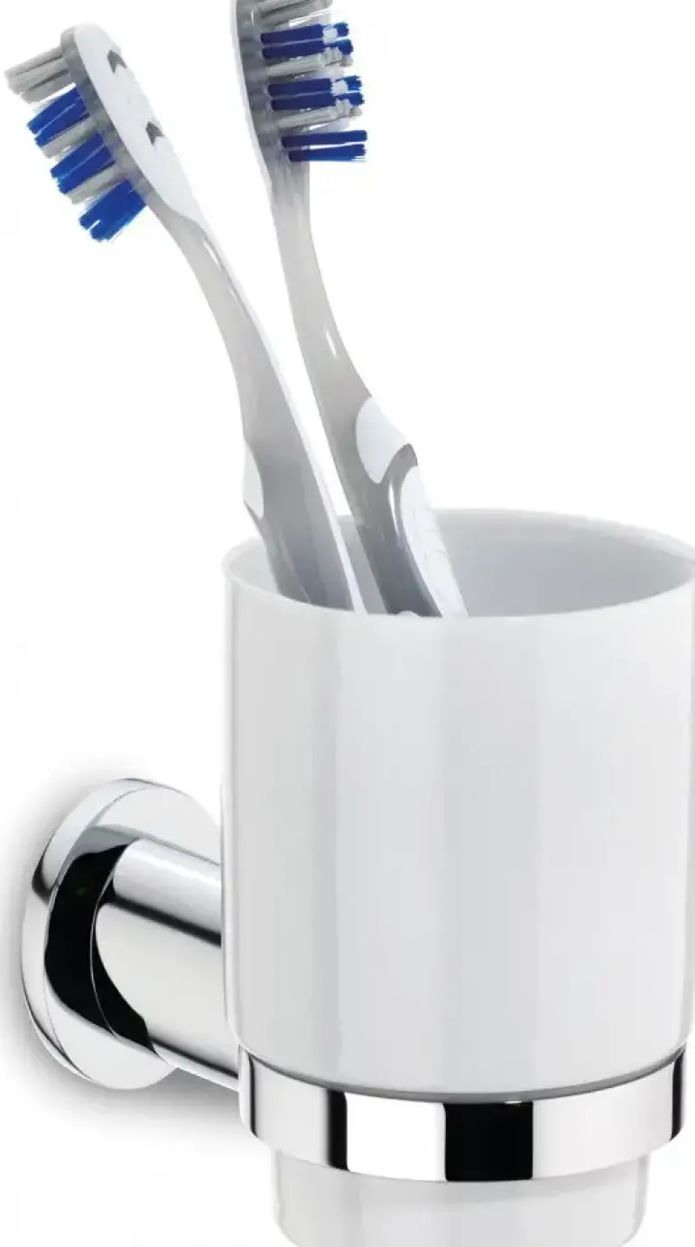 KELA MAKIRA Kubek na szczoteczki do zębów ⌀ 7 cm / ceramika
