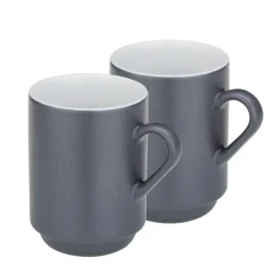 KELA MATTIA Kubki ceramiczne 0,3 l. / 2 szt. / szare / FreeForm