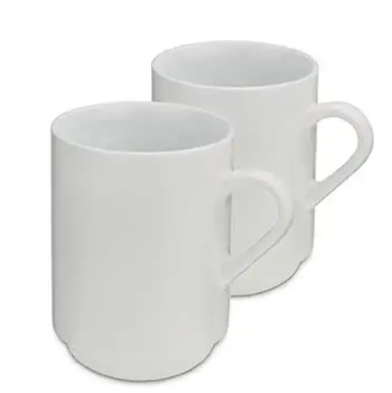 KELA MATTIA Kubki ceramiczne 0,3 l. / 2 szt. / białe / FreeForm