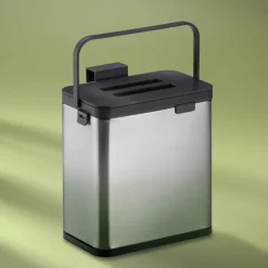 KELA | Plata | kosz na odpady organiczne, stal nierdzewna/tworzywo sztuczne, 2,1 l, 20,5 x 13 x 21 cm