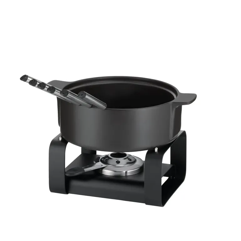 KELA | Roman | zestaw do fondue serowego dla 6 os., ceramika/metal, śred. 22,5 x 19 cm
