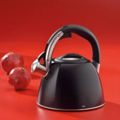 KELA VITUS Czajnik z gwizdkiem 2,4 l indukcja / czarny matowy / FreeForm