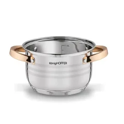 KönigHOFFER BARI ROSE GOLD Komplet garnków ze stali nierdzewnej 12 elementów / indukcja