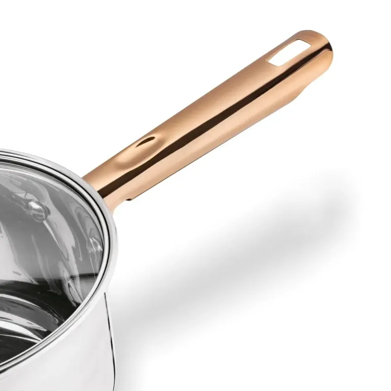 KönigHOFFER BARI ROSE GOLD Komplet garnków ze stali nierdzewnej 12 elementów / indukcja