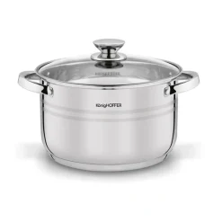 KönigHOFFER | BARI SILVER Komplet garnków całostalowych z pokrywkami 6 el