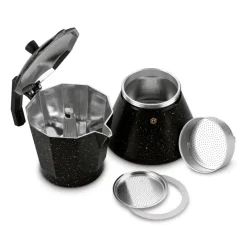 KÖNIGHOFFER BLACK GRANITE MARBLE Kawiarka do espresso 720 ml / 12 filiżanek