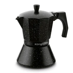 KÖNIGHOFFER BLACK GRANITE MARBLE Kawiarka do espresso 300 ml / aluminium