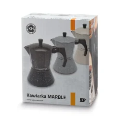 KÖNIGHOFFER BLACK GRANITE MARBLE Kawiarka do espresso 300 ml / aluminium