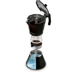 KÖNIGHOFFER BLACK GRANITE MARBLE Kawiarka do espresso 450 ml / aluminium