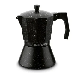 KÖNIGHOFFER BLACK GRANITE MARBLE Kawiarka do espresso 450 ml / aluminium